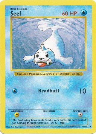 Seel (41/102) [Base Set Shadowless Unlimited] | All Aboard Games