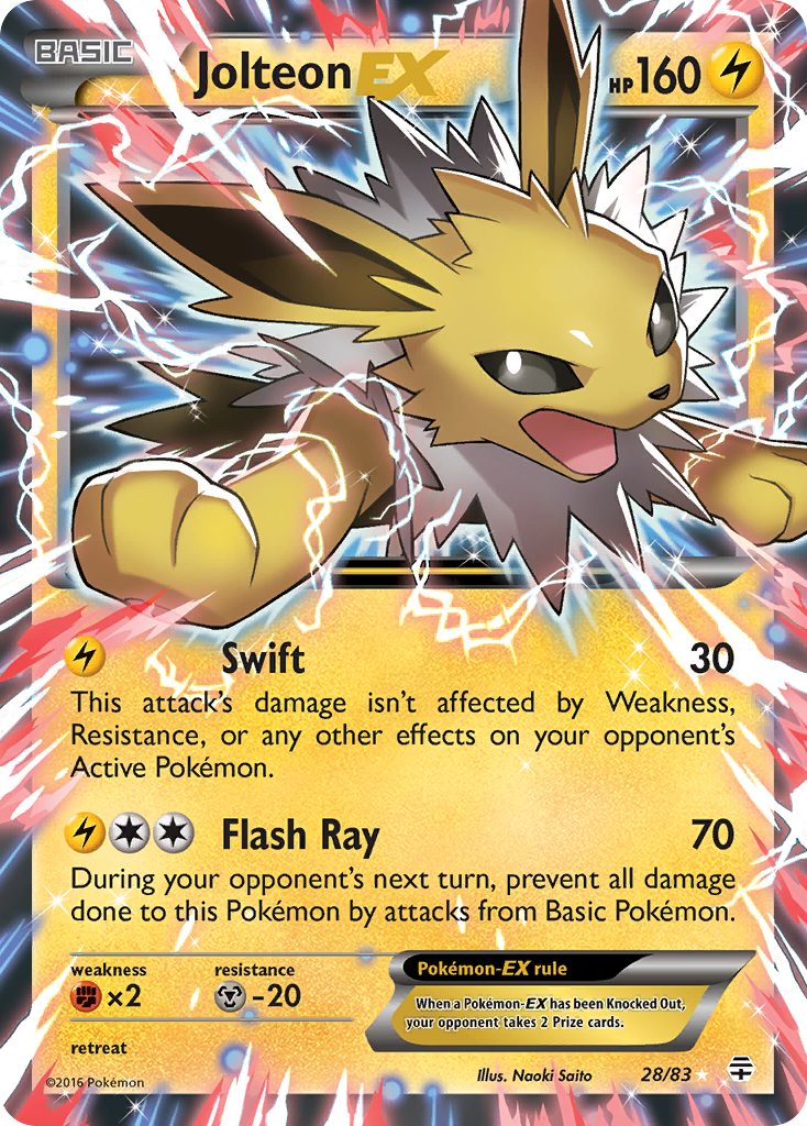 Jolteon EX (28/83) [XY: Generations] | All Aboard Games