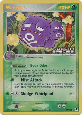 Weezing (33/113) (Stamped) [EX: Delta Species] | All Aboard Games