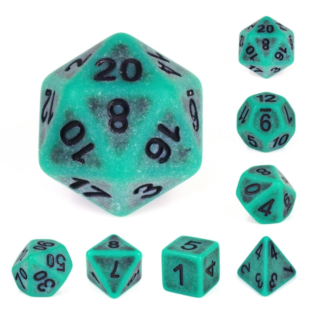 7pc Ancient Green w/ Black - HDA07 | All Aboard Games