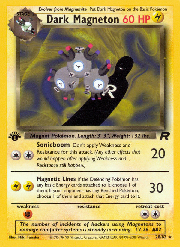 Dark Magneton (28/82) [Team Rocket 1st Edition] | All Aboard Games