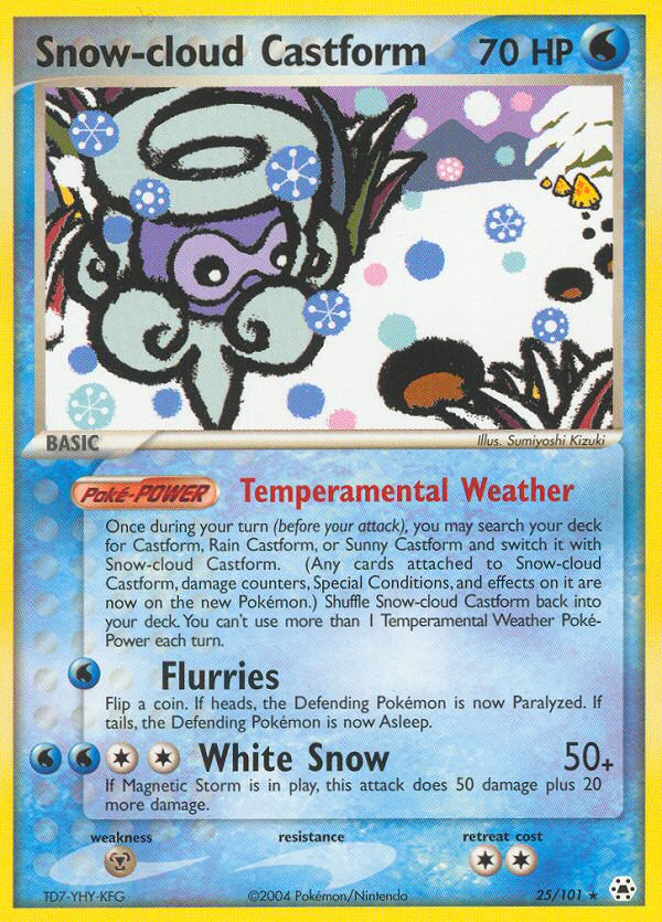 Snow-cloud Castform (25/101) [EX: Hidden Legends] | All Aboard Games