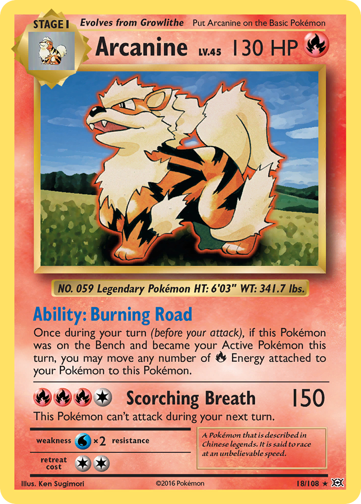 Arcanine (18/108) [XY: Evolutions] | All Aboard Games