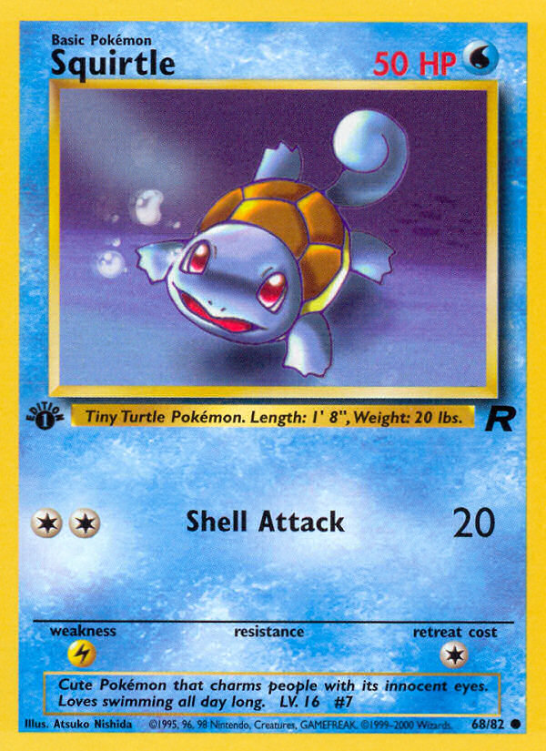 Squirtle (68/82) [Team Rocket 1st Edition] | All Aboard Games