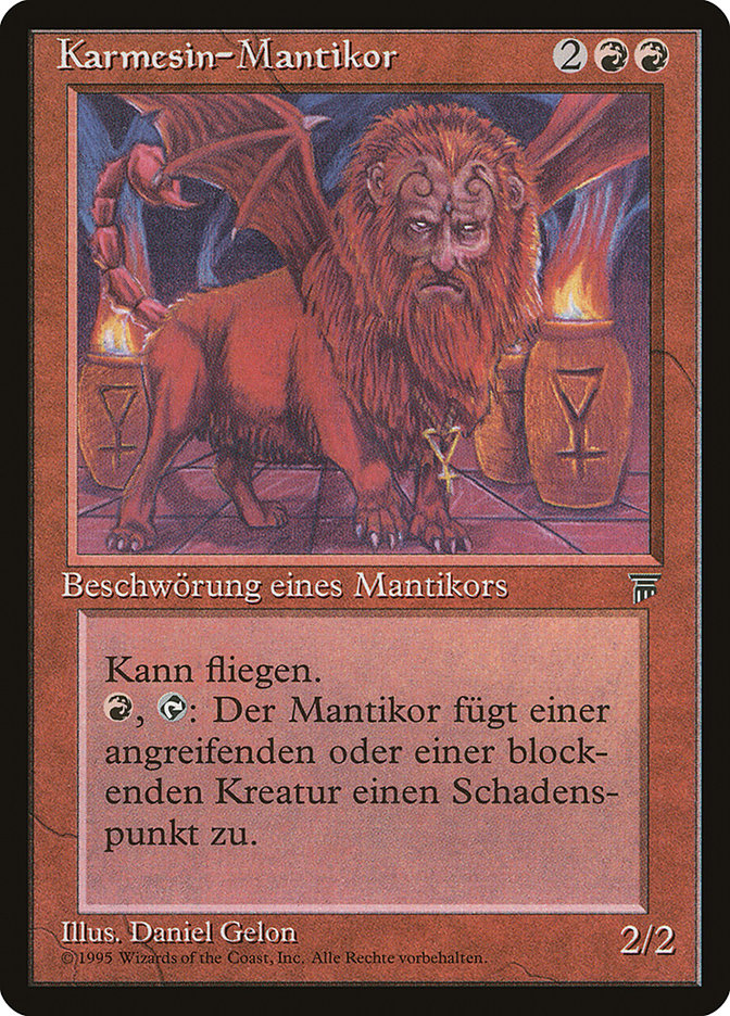 Crimson Manticore (German) - "Karmesin-Mantikor" [Renaissance] | All Aboard Games