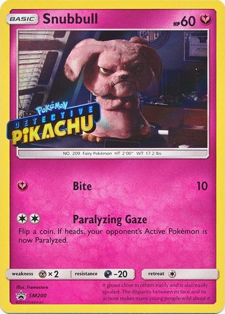 Snubbull Detective (SM200) (Pikachu Stamped) [Sun & Moon: Black Star Promos] | All Aboard Games