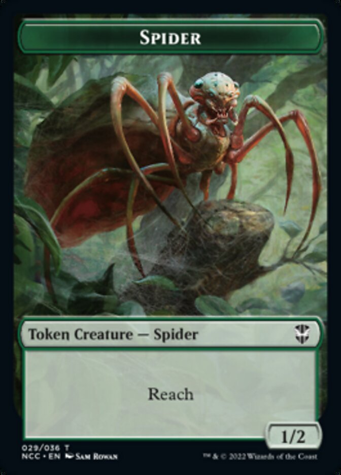 Treefolk // Spider Double-sided Token [Streets of New Capenna Commander Tokens] | All Aboard Games