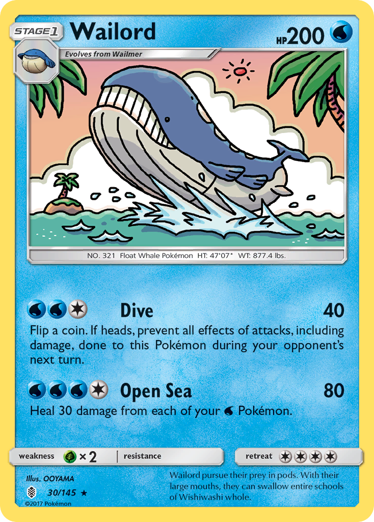 Wailord (30/145) [Sun & Moon: Guardians Rising] | All Aboard Games