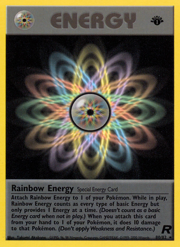 Rainbow Energy (80/82) [Team Rocket 1st Edition] | All Aboard Games