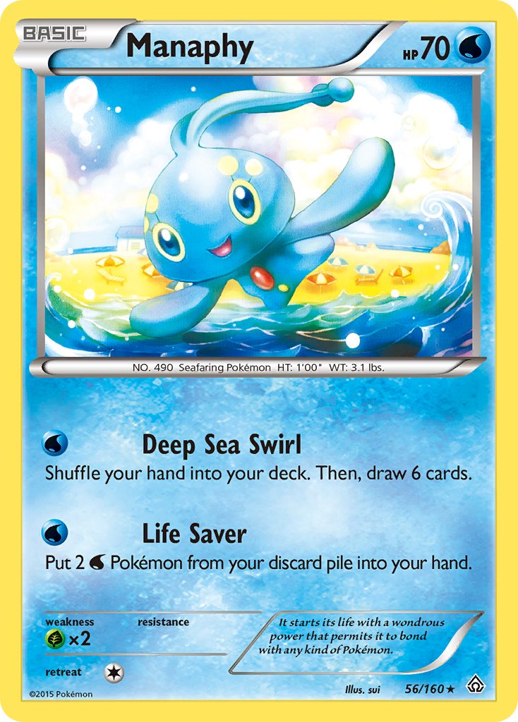 Manaphy (56/160) (Battle Arena Deck Exclusive) (Theme Deck Exclusive) [XY: Primal Clash] | All Aboard Games