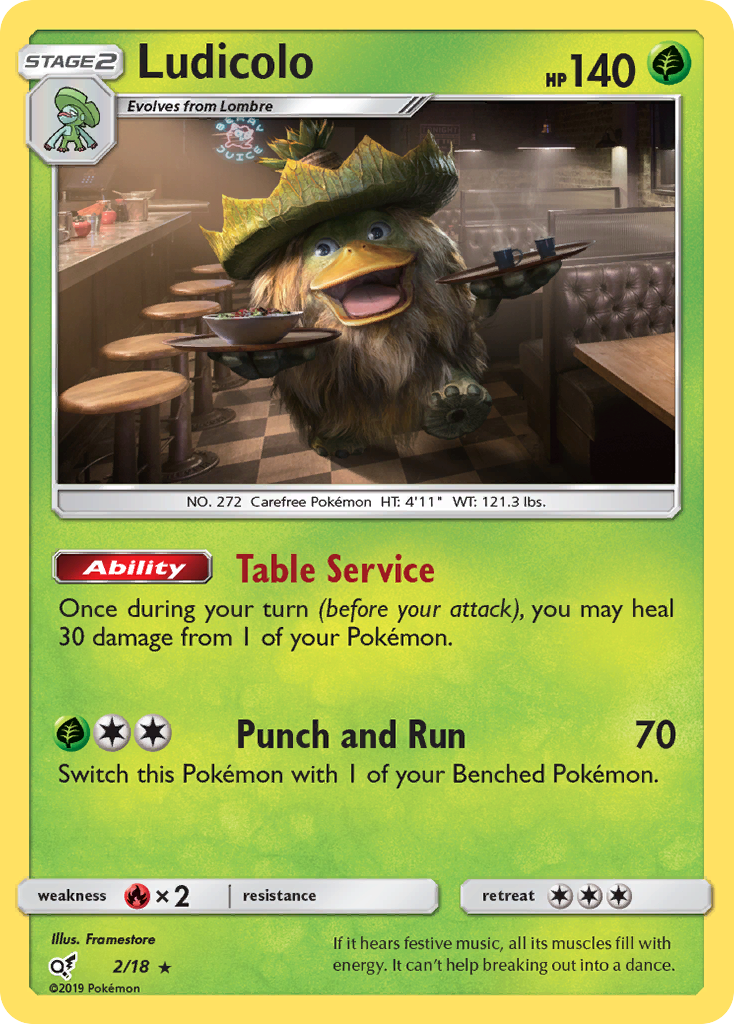 Ludicolo (2/18) [Sun & Moon: Detective Pikachu] | All Aboard Games