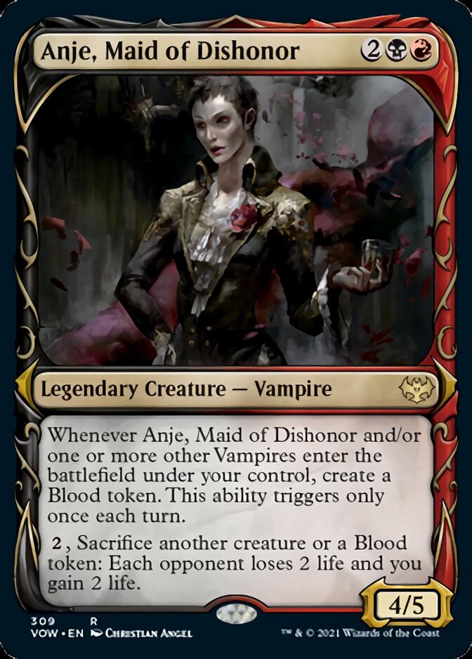 Anje, Maid of Dishonor (Showcase Fang Frame) [Innistrad: Crimson Vow] | All Aboard Games