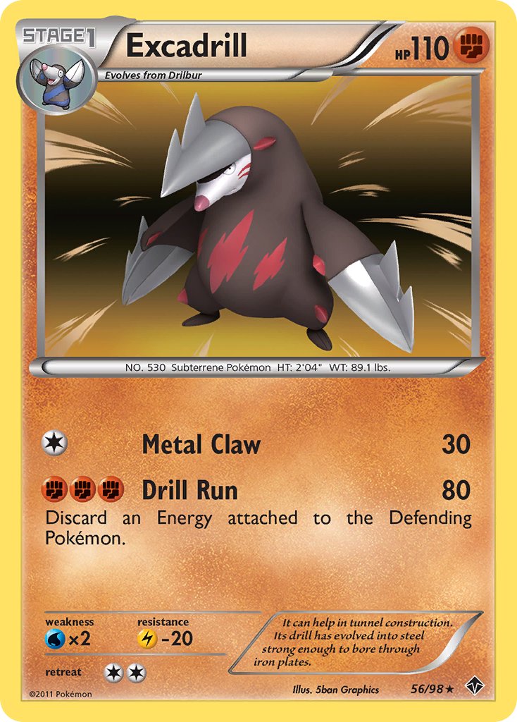 Excadrill (56/98) (Cosmos Holo) (Blister Exclusive) [Black & White: Emerging Powers] | All Aboard Games