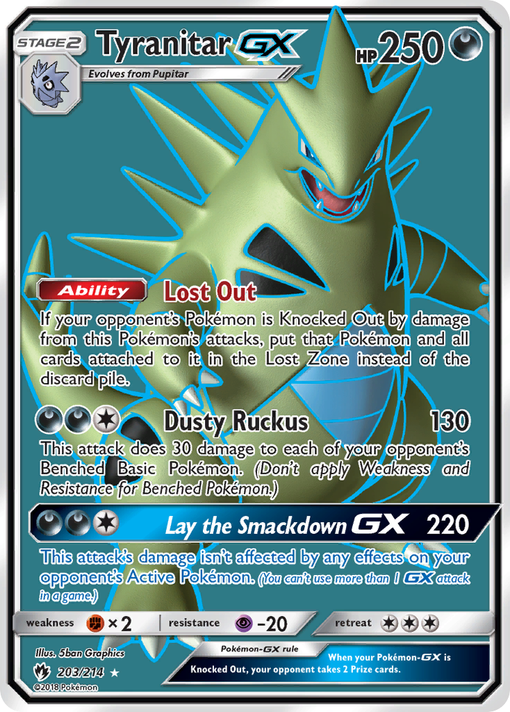 Tyranitar GX (203/214) [Sun & Moon: Lost Thunder] | All Aboard Games