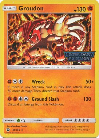 Groudon (81/168) (Cosmos Holo Gamestop Promo) [Sun & Moon: Celestial Storm] | All Aboard Games