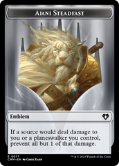 Ajani Steadfast Emblem // Wizard Double-Sided Token [Commander Masters Tokens] | All Aboard Games