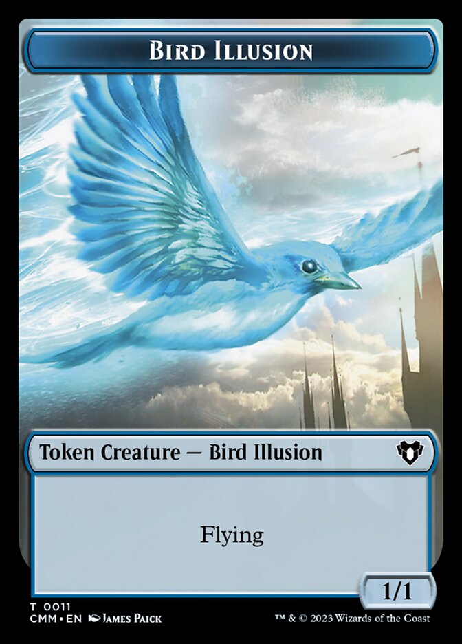 Thopter // Bird Illusion Double-Sided Token [Commander Masters Tokens] | All Aboard Games
