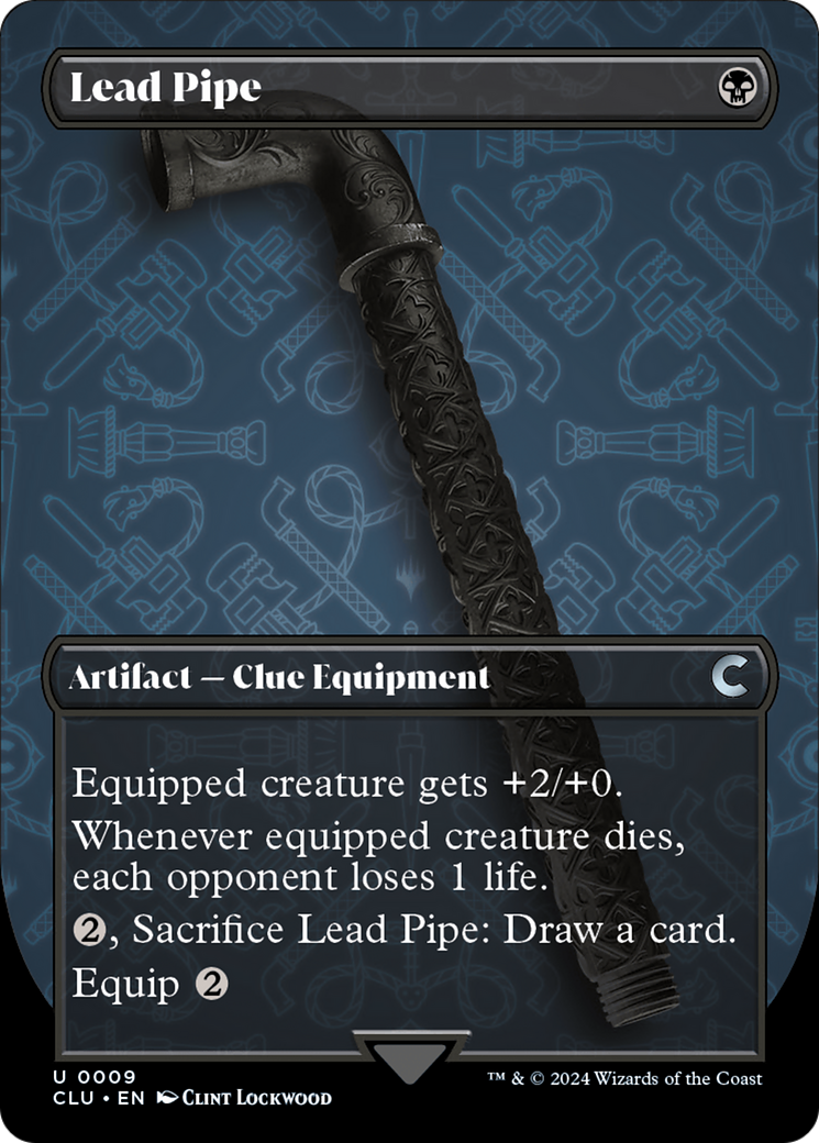 Lead Pipe (Borderless) [Ravnica: Clue Edition] | All Aboard Games