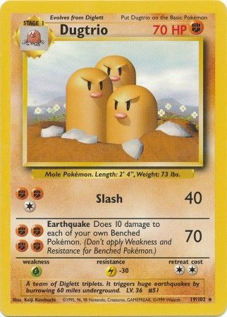 Dugtrio (19/102) [Base Set Unlimited] | All Aboard Games