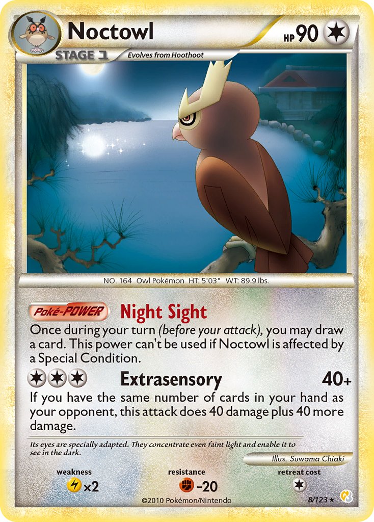 Noctowl (8/123) (Theme Deck Exclusive) [HeartGold & SoulSilver: Base Set] | All Aboard Games