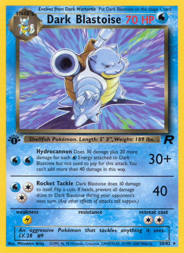 Dark Blastoise (20/82) [Team Rocket 1st Edition] | All Aboard Games