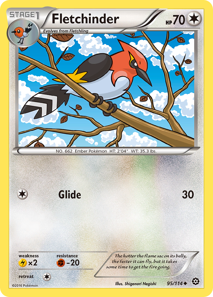 Fletchinder (95/114) [XY: Steam Siege] | All Aboard Games