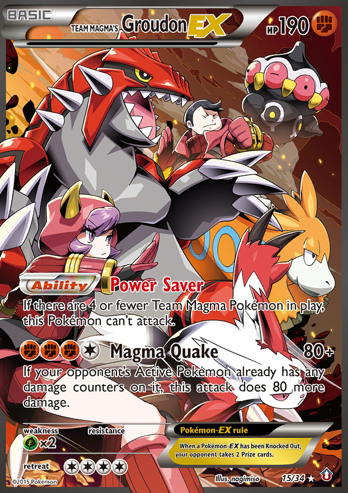 Team Magma's Groudon ex (15/34) [XY: Double Crisis] | All Aboard Games