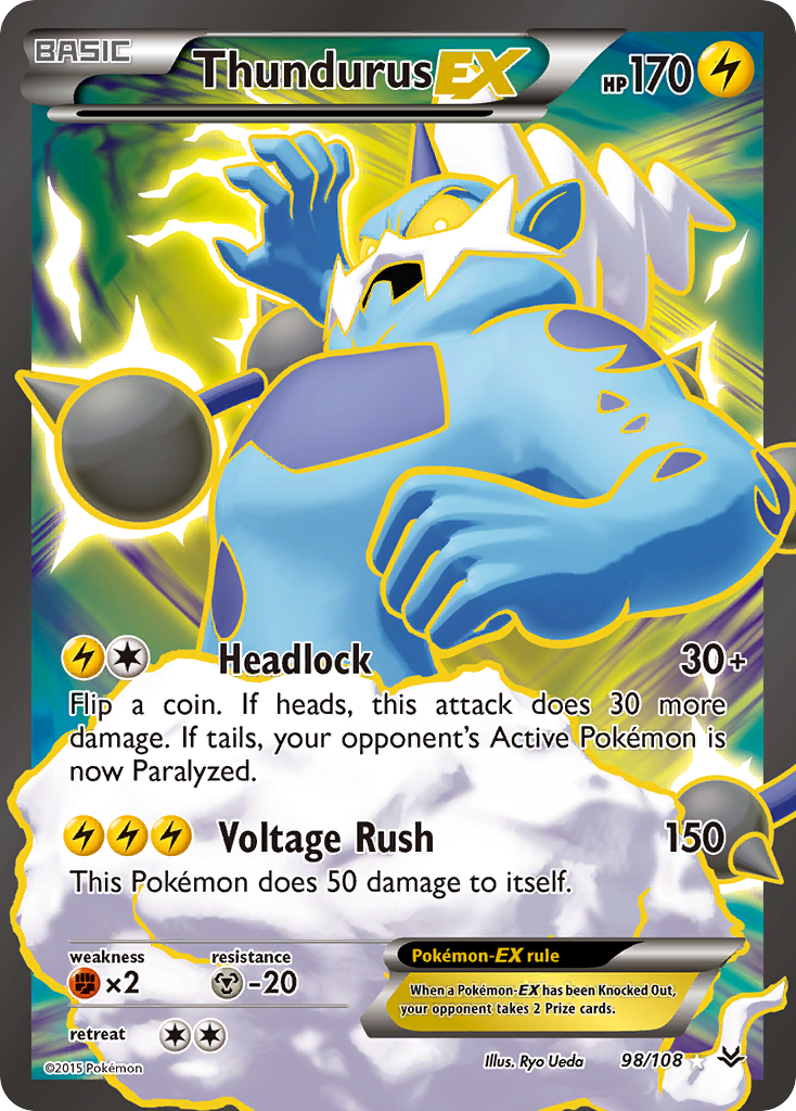 Thundurus EX (98/108) [XY: Roaring Skies] | All Aboard Games