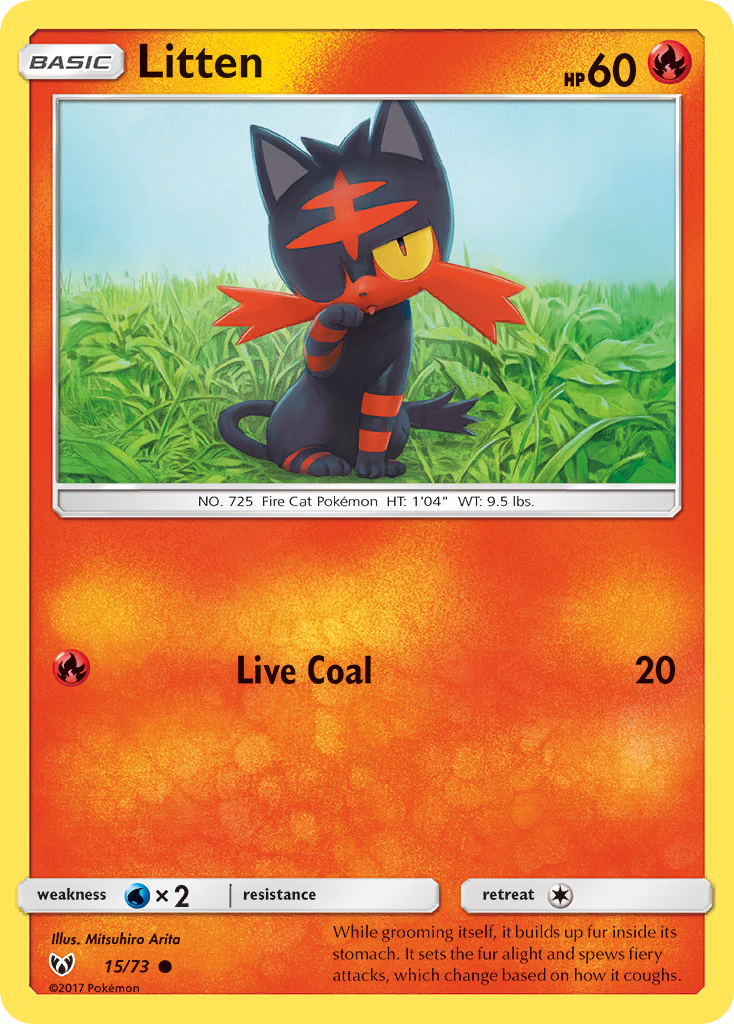 Litten (15/73) [Sun & Moon: Shining Legends] | All Aboard Games