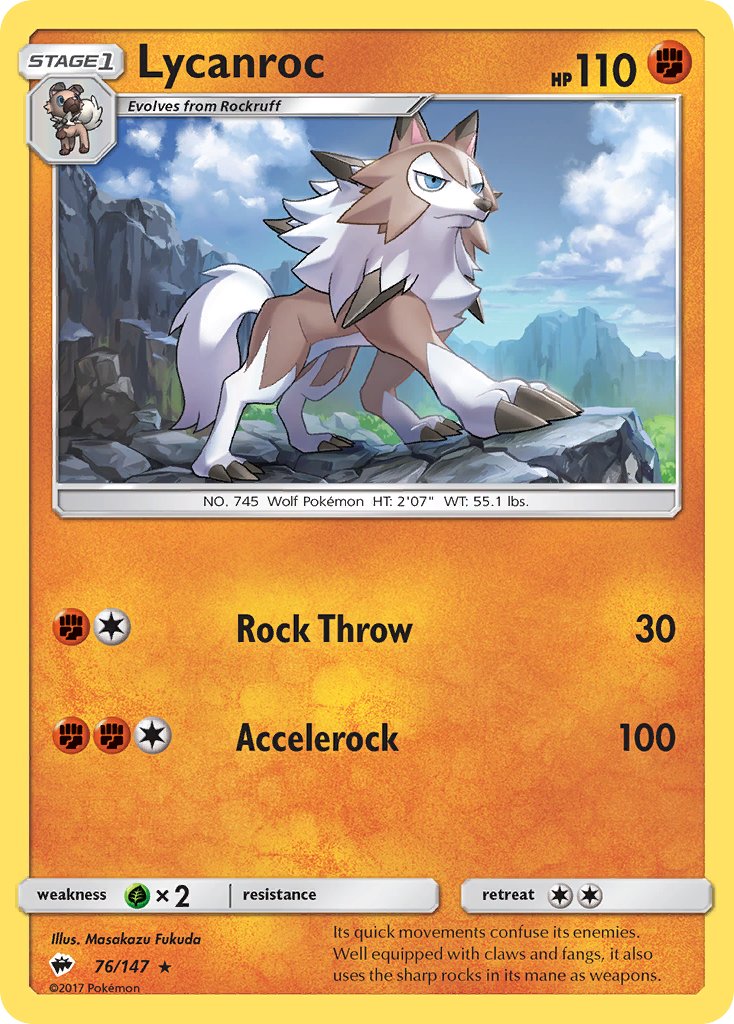 Lycanroc (76/147) (Theme Deck Exclusive) [Sun & Moon: Burning Shadows] | All Aboard Games