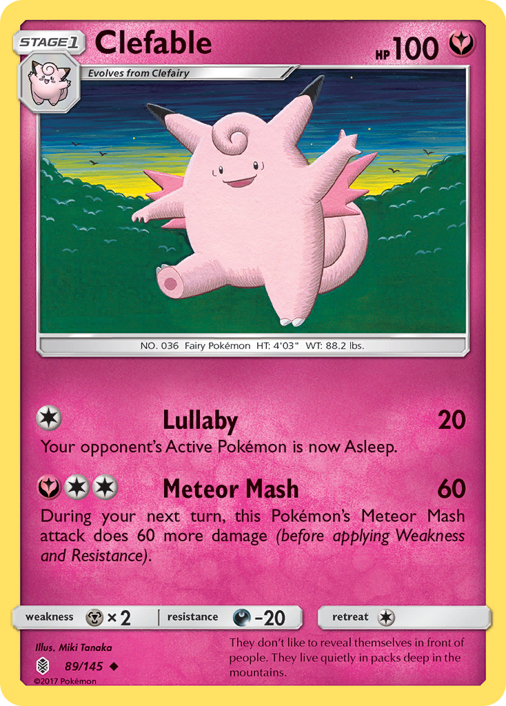 Clefable (89/145) [Sun & Moon: Guardians Rising] | All Aboard Games