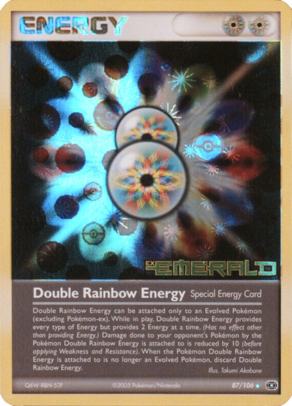 Double Rainbow Energy (87/106) (Stamped) [EX: Emerald] | All Aboard Games