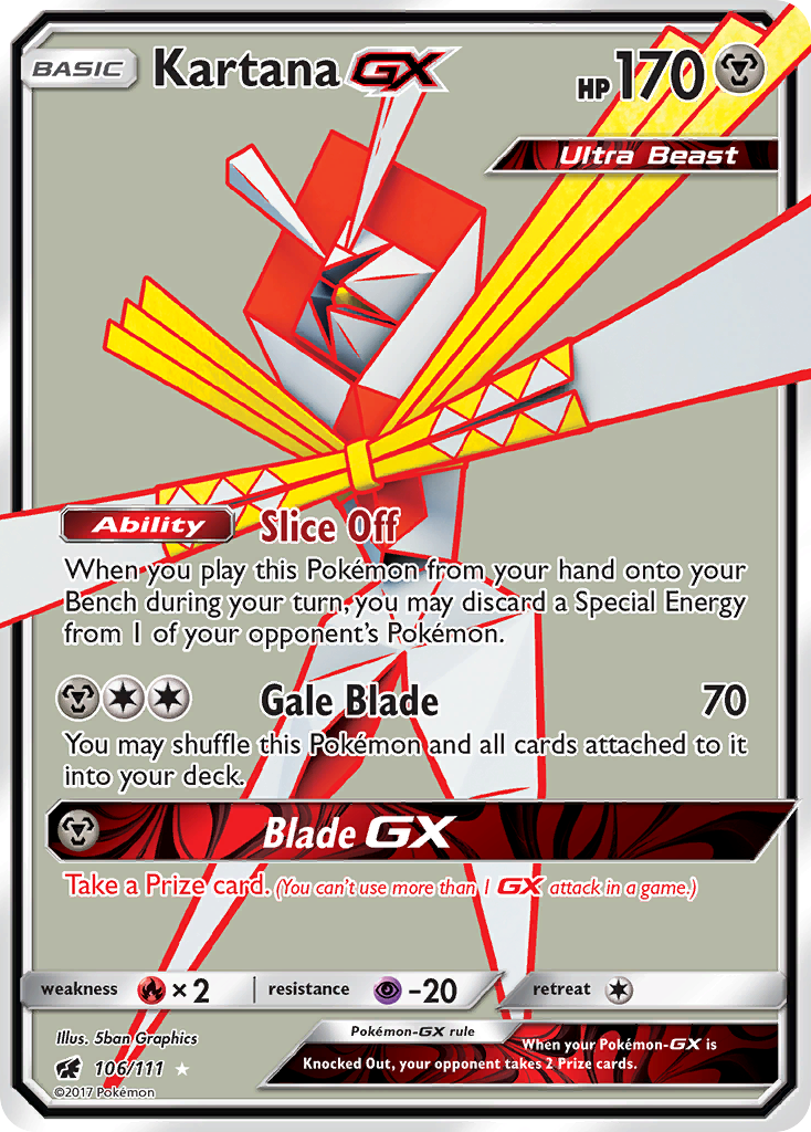 Kartana GX (106/111) [Sun & Moon: Crimson Invasion] | All Aboard Games