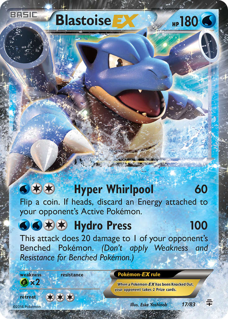 Blastoise EX (17/83) [XY: Generations] | All Aboard Games