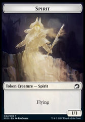 Wolf // Spirit Double-sided Token [Innistrad: Midnight Hunt Tokens] | All Aboard Games