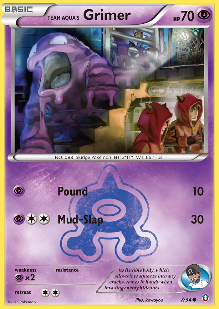 Team Aqua's Grimer (7/34) [XY: Double Crisis] | All Aboard Games