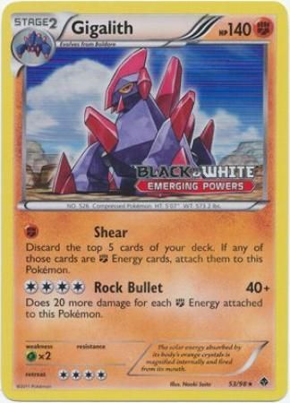 Gigalith (53/98) (Prerelease Promo) [Black & White: Black Star Promos] | All Aboard Games