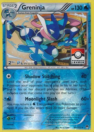 Greninja (40/122) (League Promo 2nd Place) [XY: BREAKpoint] | All Aboard Games