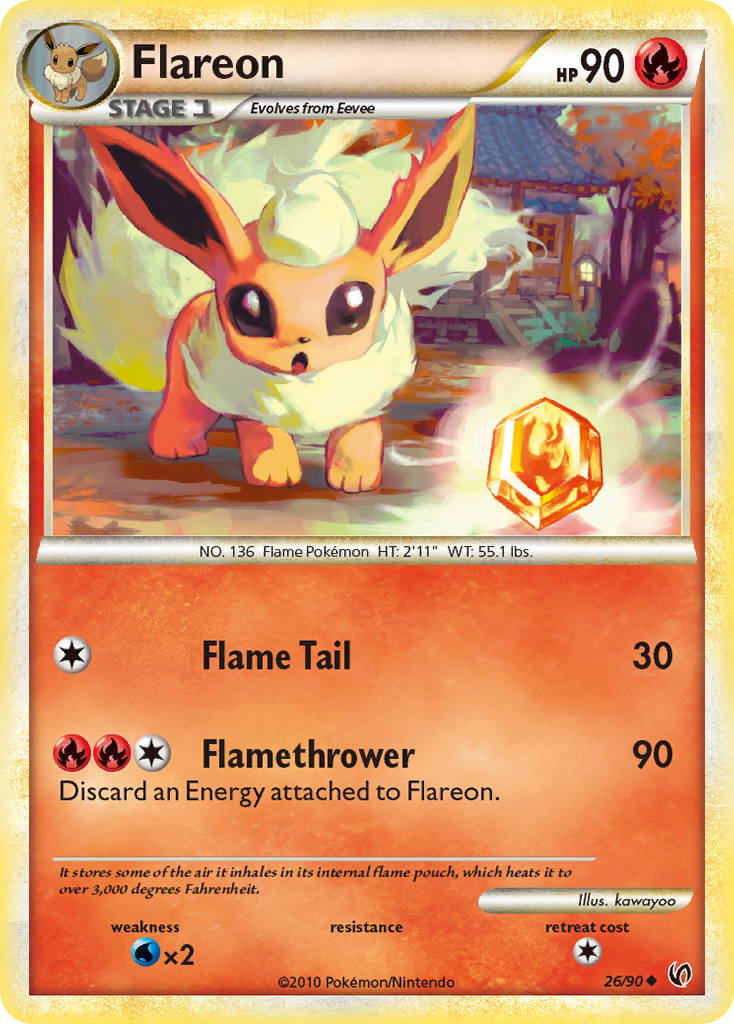 Flareon (26/90) [HeartGold & SoulSilver: Undaunted] | All Aboard Games