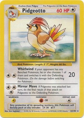 Pidgeotto (22/102) [Base Set Unlimited] | All Aboard Games