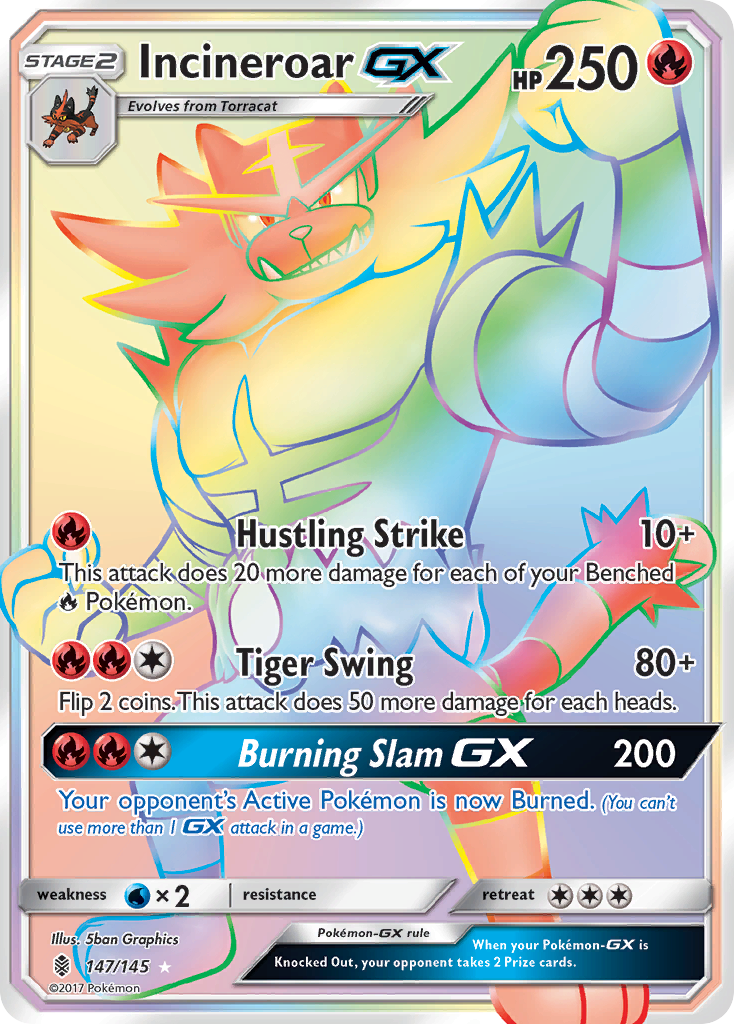 Incineroar GX (147/145) [Sun & Moon: Guardians Rising] | All Aboard Games