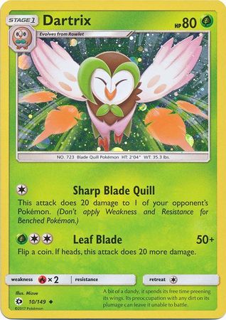 Dartrix (10/149) (Cosmos Holo) [Sun & Moon: Base Set] | All Aboard Games