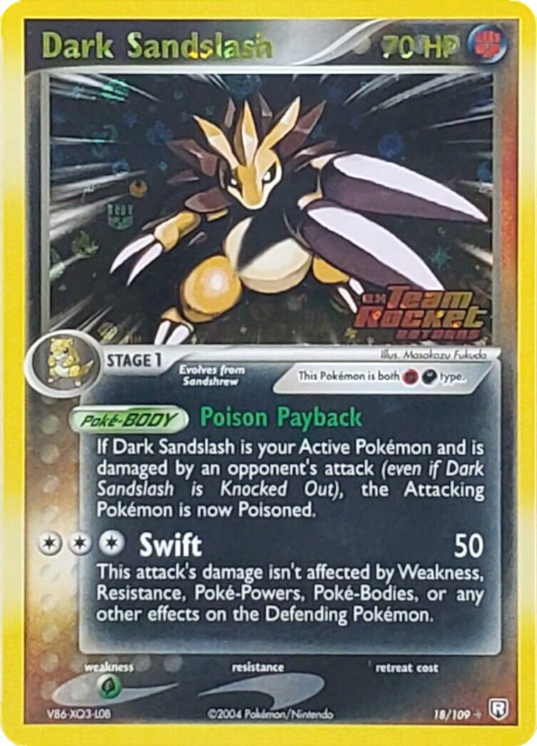 Dark Sandslash (18/109) (Stamped) [EX: Team Rocket Returns] | All Aboard Games