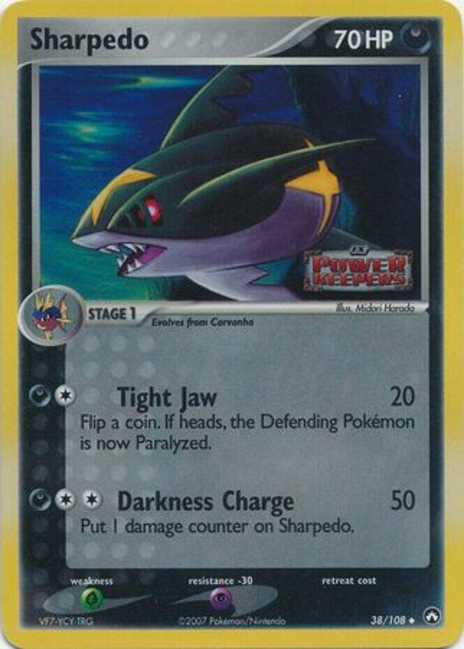 Sharpedo (38/108) (Stamped) [EX: Power Keepers] | All Aboard Games