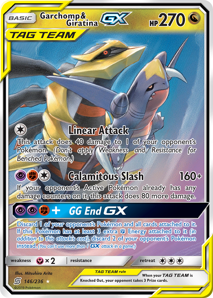 Garchomp & Giratina GX (146/236) [Sun & Moon: Unified Minds] | All Aboard Games