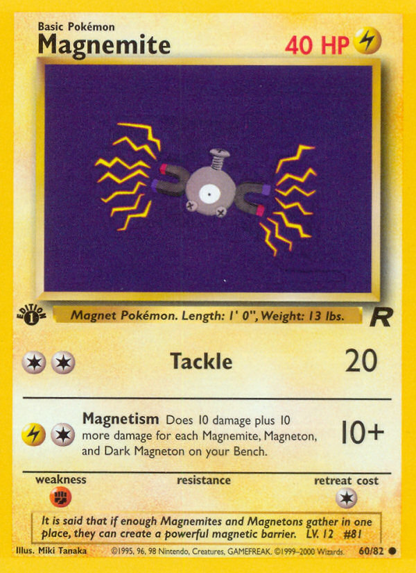 Magnemite (60/82) [Team Rocket 1st Edition] | All Aboard Games