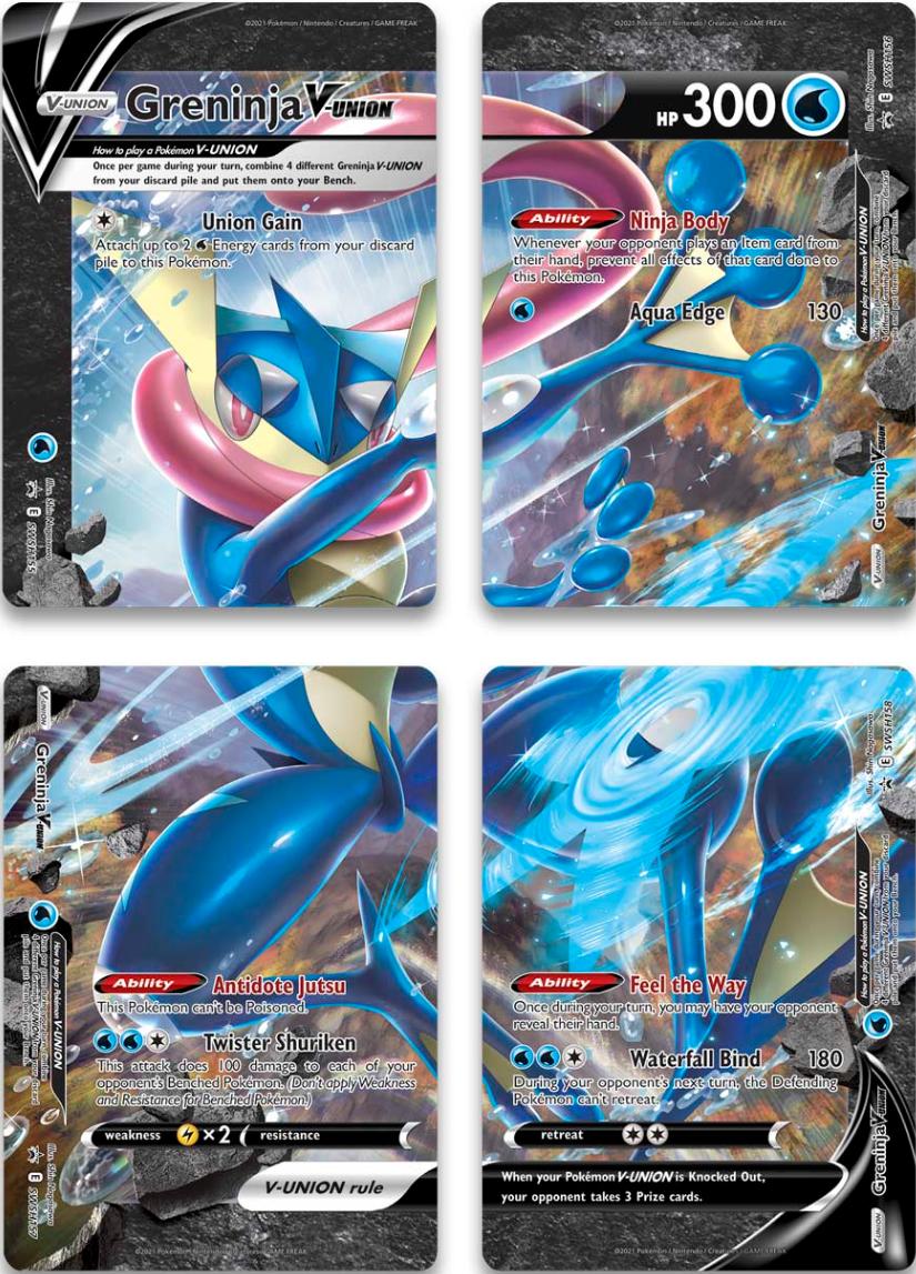 Greninja V-Union (Set of 4) [Sword & Shield: Black Star Promos] | All Aboard Games