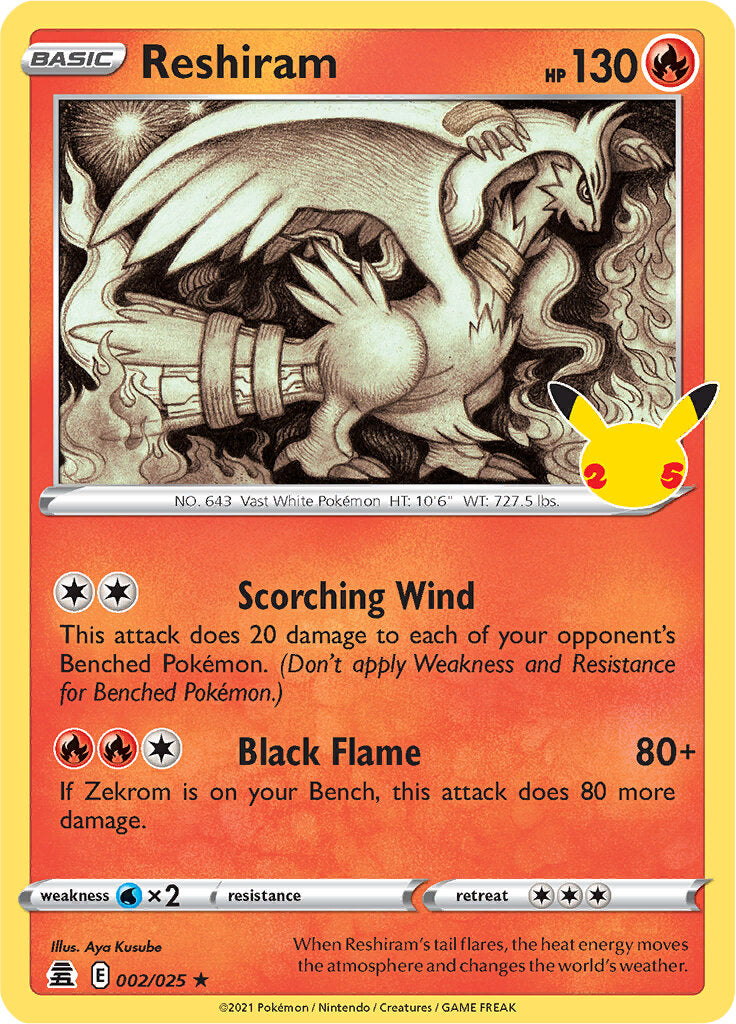 Reshiram (002/025) [Celebrations: 25th Anniversary] | All Aboard Games