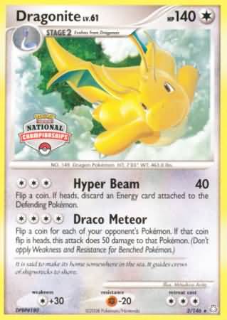 Dragonite (2/146) (National Championship) [Diamond & Pearl: Legends Awakened] | All Aboard Games