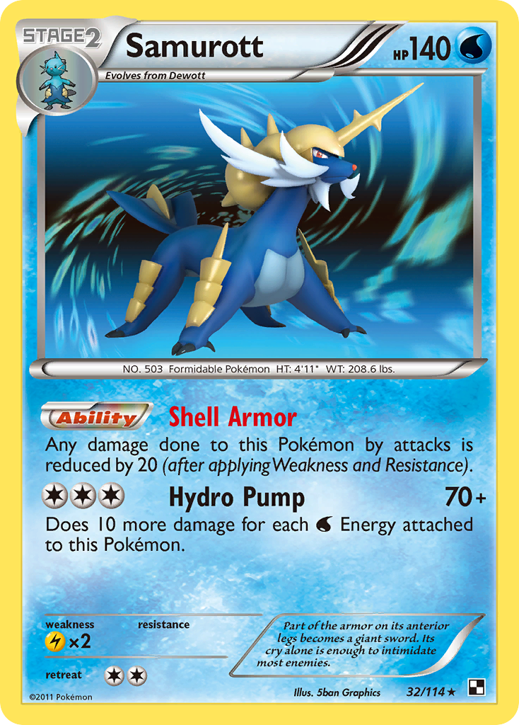 Samurott (32/114) [Black & White: Base Set] | All Aboard Games